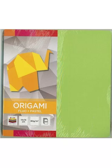 Interdruk Papier do origami Fluo + Pastele 14 x 14 cm 100 kartek