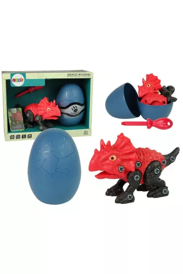 Zestaw Dinozaur Triceratops z Jajkiem DIY LeanToys