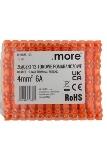 Listwa Zaciskowa Z��czka 12 torowa 4mm ECOLIGHT w opakowaniu 10 szt.