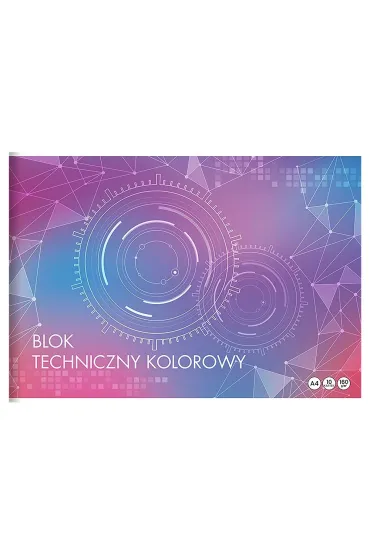 Hamelin Blok szkolny techniczny. Kolorowy A4 10 kartek 160g