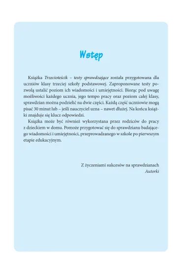 Trzeciote�cik testy sprawdzaj�ce - Anna Kr�l, Bo�ena P�aszewska, Danuta Klimkiewicz