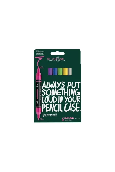 Marker akrylowy Multimark Vibrant Faber-Castell 6 kolor�w