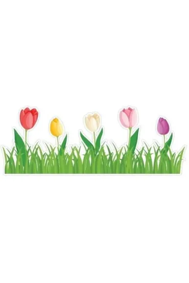 LearnHow Dekoracja wiosenna - Tulipany na trawie 4el
