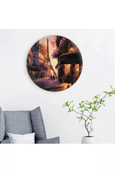 Twoje Hobby Malowanie po numerach okr�g�e - Wie�a Eiffla 40cm