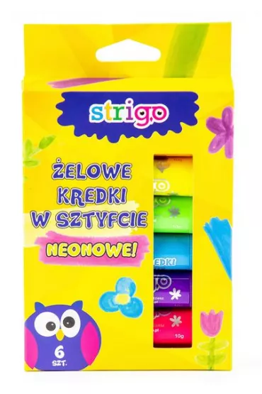 Strigo elowe kredki w sztyfcie neonowe