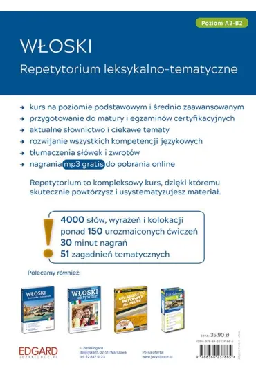 W�oski. Repetytorium leksykalno-tematyczne. Poziom A2-B2 - Marta Choro�