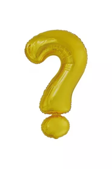 Amscan Balon foliowy znak ? Z�oty 53x86cm