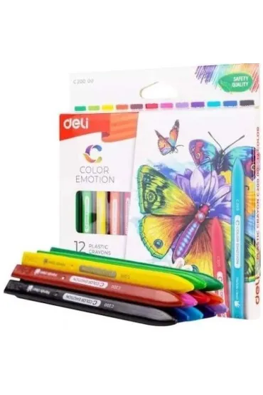 Deli Kredki tr�jk�tne plastik Color Emotio 12 szt.
