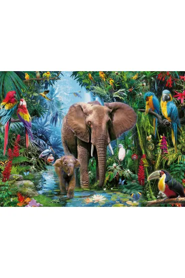 Puzzle 150 el. XXL S�onie w d�ungli Ravensburger