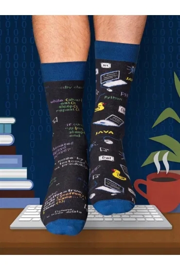 Nadwyraz.com Skarpety d�ugie Programista 41-46