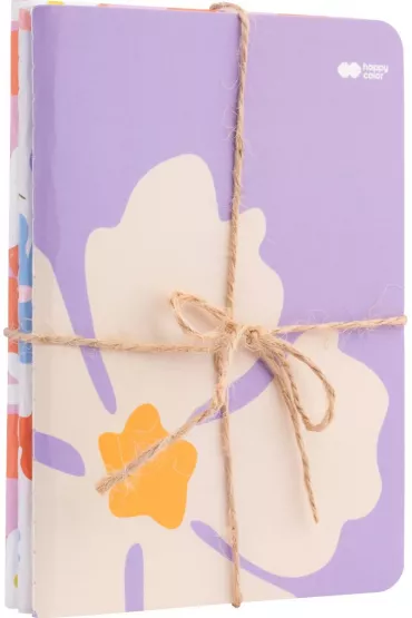 Zestaw notesy A6 szytych BLOOM-Pastel 3 szt. po 32 ark. Happy Color