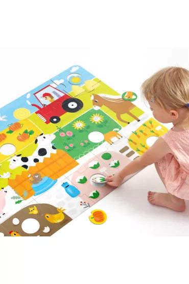 Duuu�e puzzle z dziurk� 34 el. Wie� Bright Junior Media