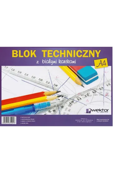 Blok techniczny a4 BIA�Y Wektor 10 szt.