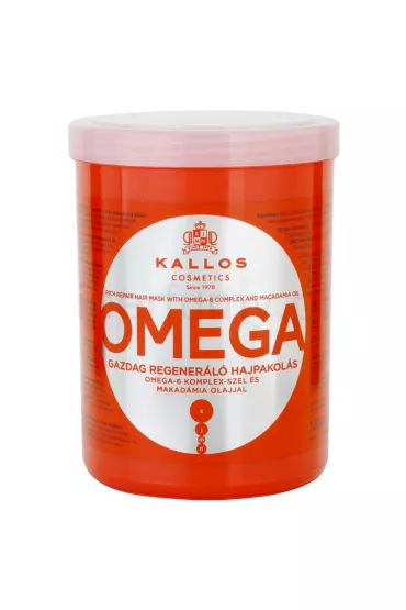 Kallos Omega Rich Repair Hair Mask With Omega-6 Complex And Macadamia Oil regeneruj�ca od�ywka z kompleksem omega-6 i olejem makadamii 1 l