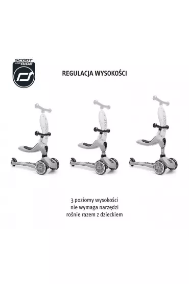 Highwaykick 1 2w1 Je�dzik i hulajnoga tr�jko�owa 1-5 lat Steel Scootandride