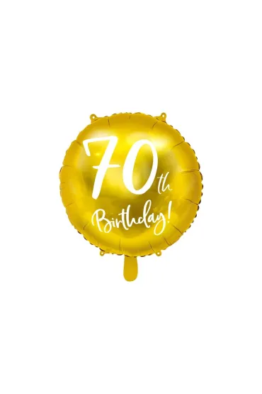 PartyDeco Balon foliowy 70th Birthday z�oty 45cm