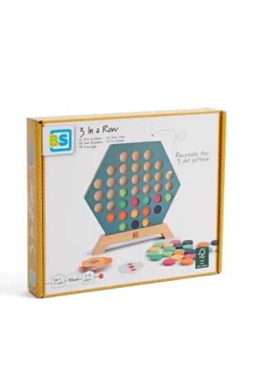 3 w rz�dzie drewniane Bs Toys