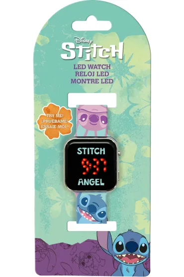 Zegarek LED z kalendarzem Stitch LAS4197