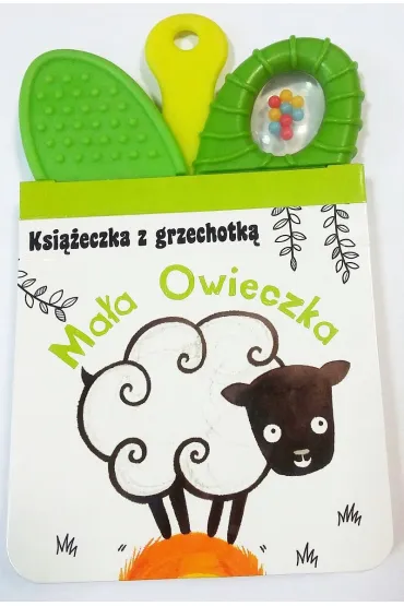 Ksi��eczka z grzechotk� Ma�a owieczka - zielona