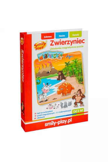 Puzzle Uk�adanka magnetyczna Zwierzyniec Smily Play