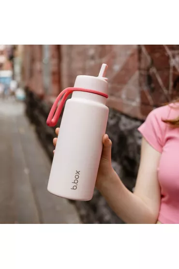 b.box Butelka termiczna ze sk�adanym ustnikiem – termos ze stali nierdzewnej Pink Paradise 1 l