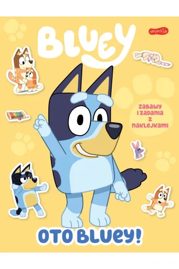 Pakiet: Oto Bluey! Zabawy i zadania z naklejkami, Naklejamy! Bluey. Ksi��ka do wyklejania, Bluey. Dobranoc, owocowy nietoperzu. Moja czytanka, Puzzle 3w1 (20+36+50 el.) Poznaj Bluey