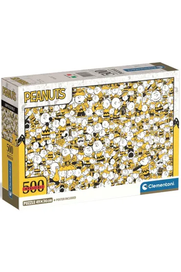 Puzzle 500 Compact Impossible Peanuts 35806 Clementoni