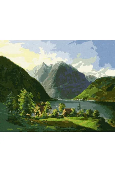 Ideyka Malowanie po numerach - Jeziorowy pejza� 40x50cm