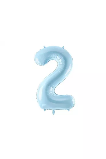 PartyDeco Balon foliowy 2 jasny niebieski 86cm