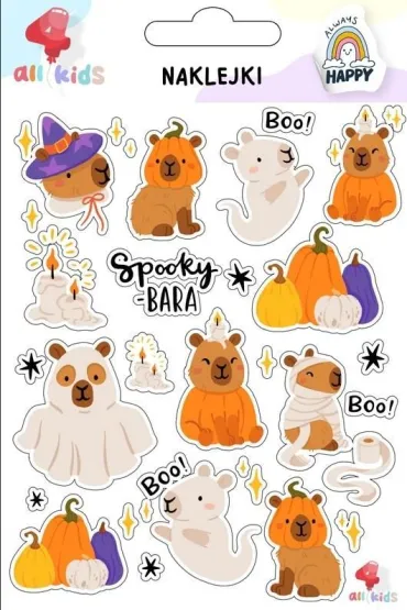All4Kids Naklejki dla dzieci Kapibara Halloween