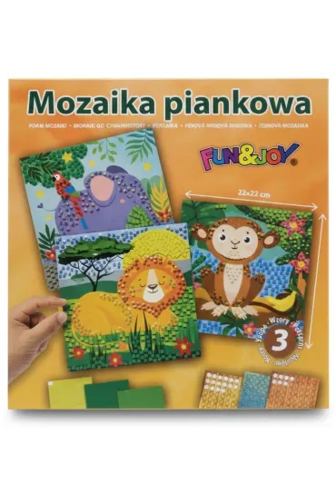Mozaiki piankowe Zwierz�ta mix 3 wzor�w FUN&JOY Titanum