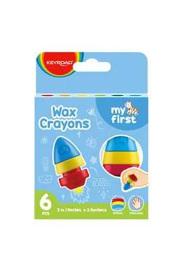 Keyroad Kredki woskowe Rockets 6 kolor�w 6 szt.