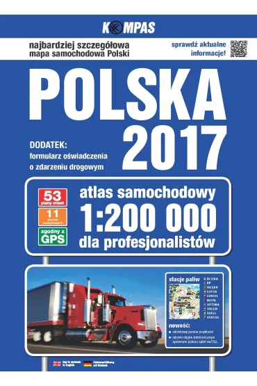 Atlas samochodowy Polski dla profesjonalist�w Kompas 1:200 000