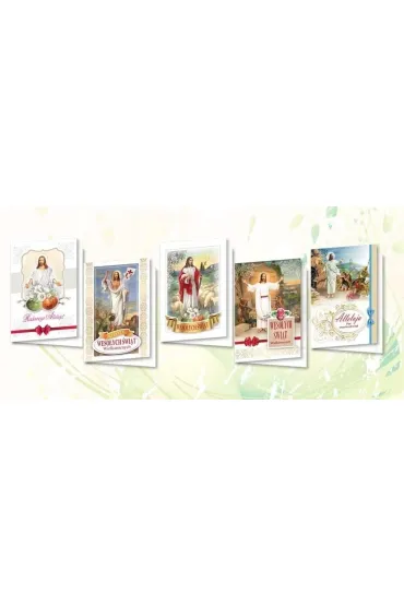 Top Graphic Karnet B6 Wielkanoc (10 szt.) z z�bkami relig. MIX