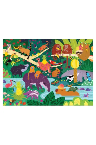 Puzzle sensoryczne z elementami zapachowymi Owocowa d�ungla 60 el. 4+ Mudpuppy