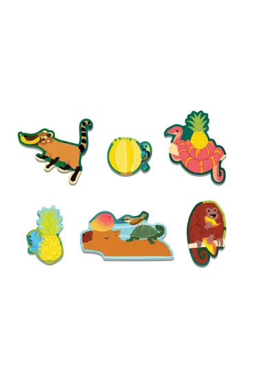 Puzzle sensoryczne z elementami zapachowymi Owocowa d�ungla 60 el. 4+ Mudpuppy