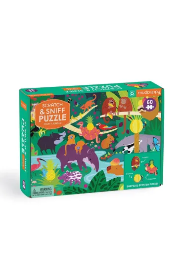 Puzzle sensoryczne z elementami zapachowymi Owocowa d�ungla 60 el. 4+ Mudpuppy