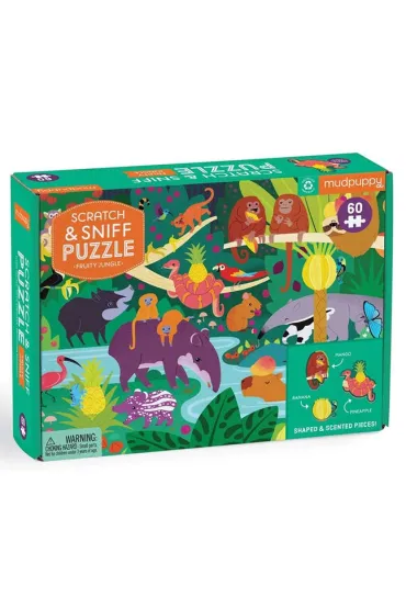 Puzzle sensoryczne z elementami zapachowymi Owocowa d�ungla 60 el. 4+ Mudpuppy