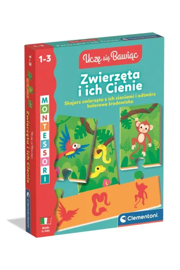 Zwierz�ta i ich cienie 1-3l Montessori CLEMENTONI 50424  CLM