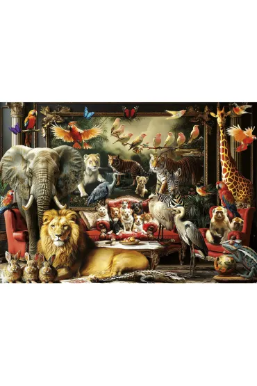 Puzzle 1500 el. Zwierz�ta w salonie Educa