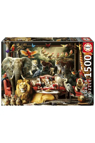 Puzzle 1500 el. Zwierz�ta w salonie Educa