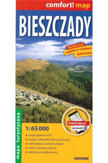 Bieszczady mapa turystyczna 1:65 000