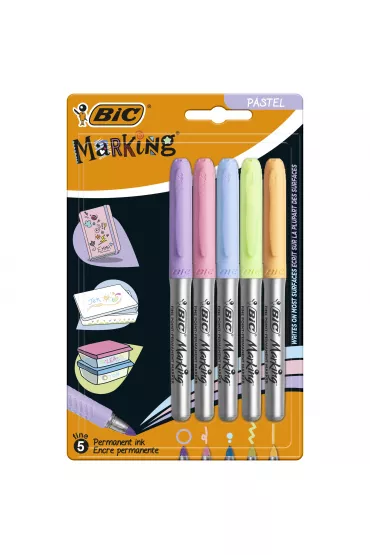 Bic Marker Marking Pastel Permamentne 5 szt.