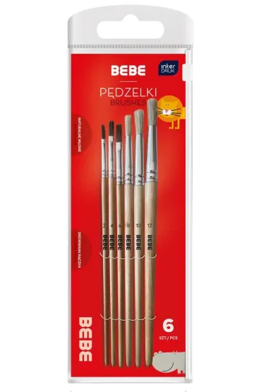 Interdruk P�dzelki drewniane BB Kids 6 szt.