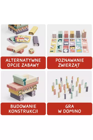 Gra zr�czno�ciowa Jakie to zwierz�? Uk�adanie wie�y - 36 m+ Top Bright
