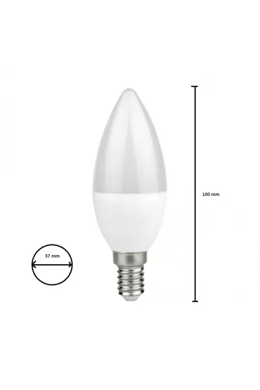 Eko-light arwka LED 7W E14 C37 wieczka Zimna 6500K