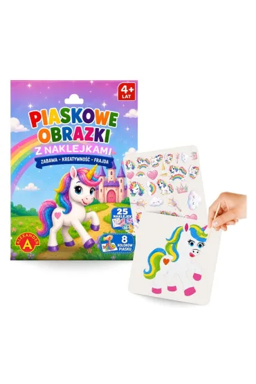 Zestaw kreatywny. Piaskowe obrazki-malowanki z naklejkami. Jednoro�ec Alexander