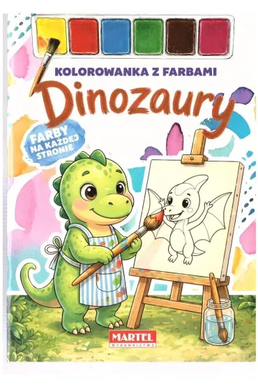 Kolorowanka z farbami Dinozaury