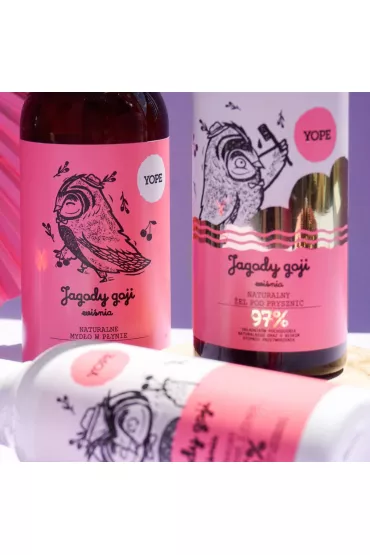 Yope Naturalne mydo do rk i ciaa Jagody Goji i Winia 500 ml