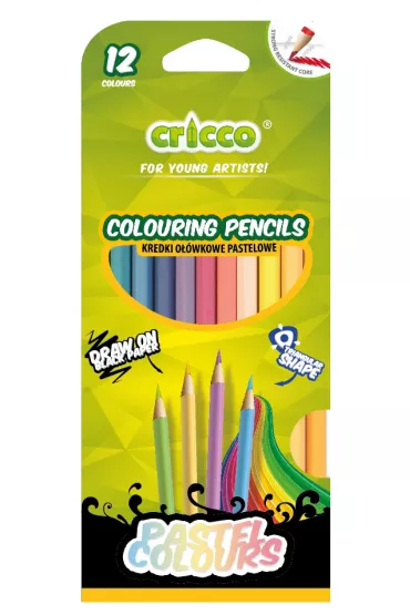 Cricco Kredki tr�jk�tne pastelowe 12 szt.